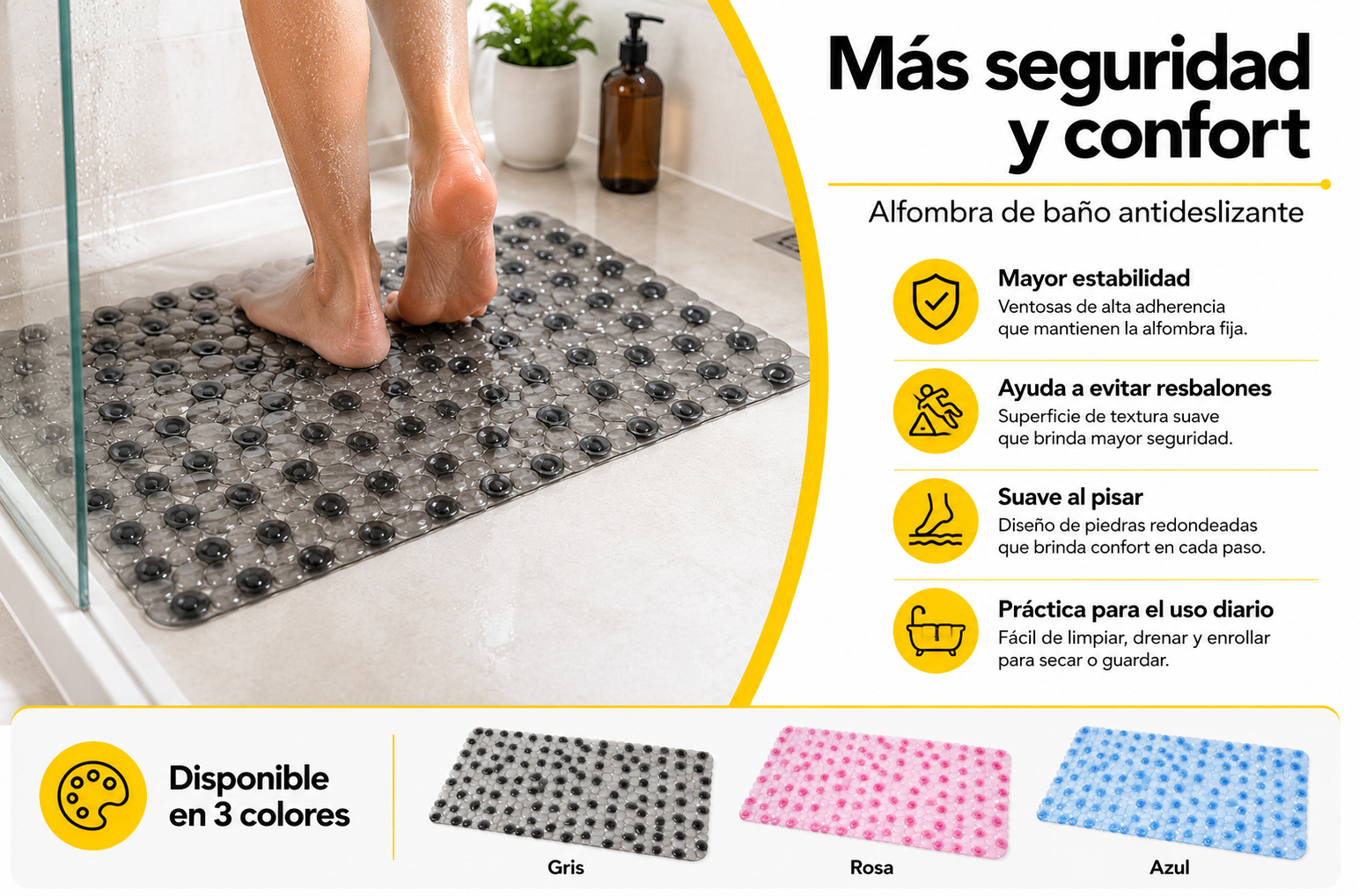 ALFOMBRA PARA BANO RECTANGULAR