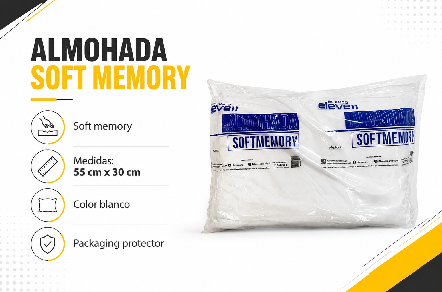 ALMOHADA SOFT MEMORY ELEVEN