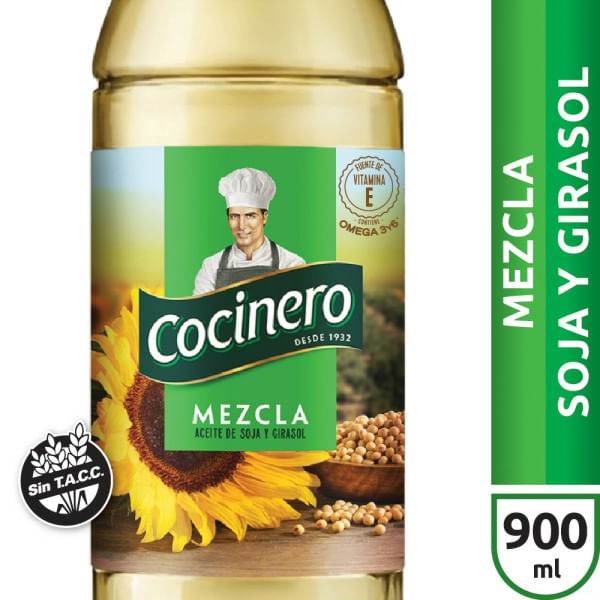 Aceite Mezcla Cocinero 900 cc
