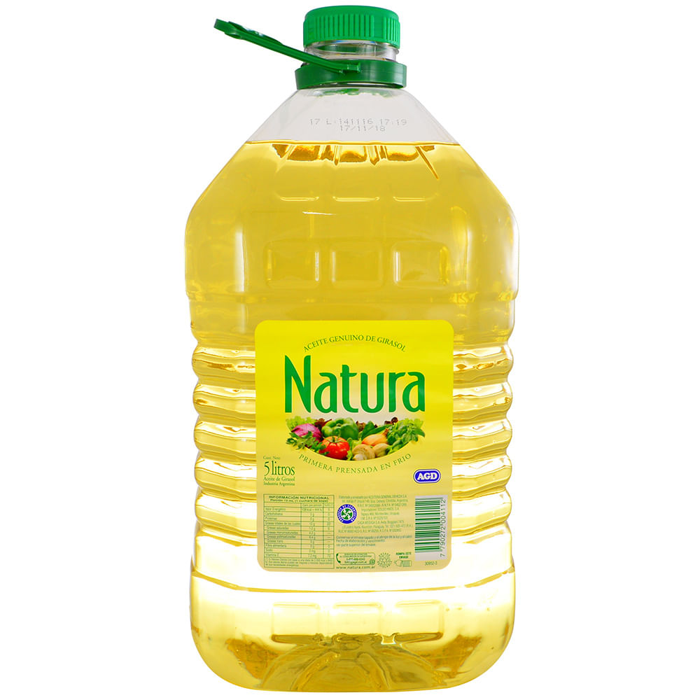 Aceite de Girasol Natura 5 Lts