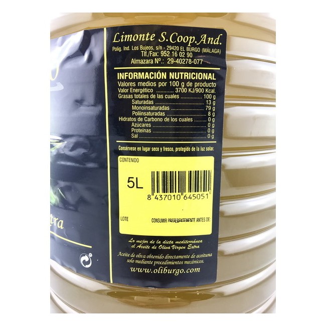 Aceite de Oliva Extra Virgen Cco.Pet Areco 5 Lts