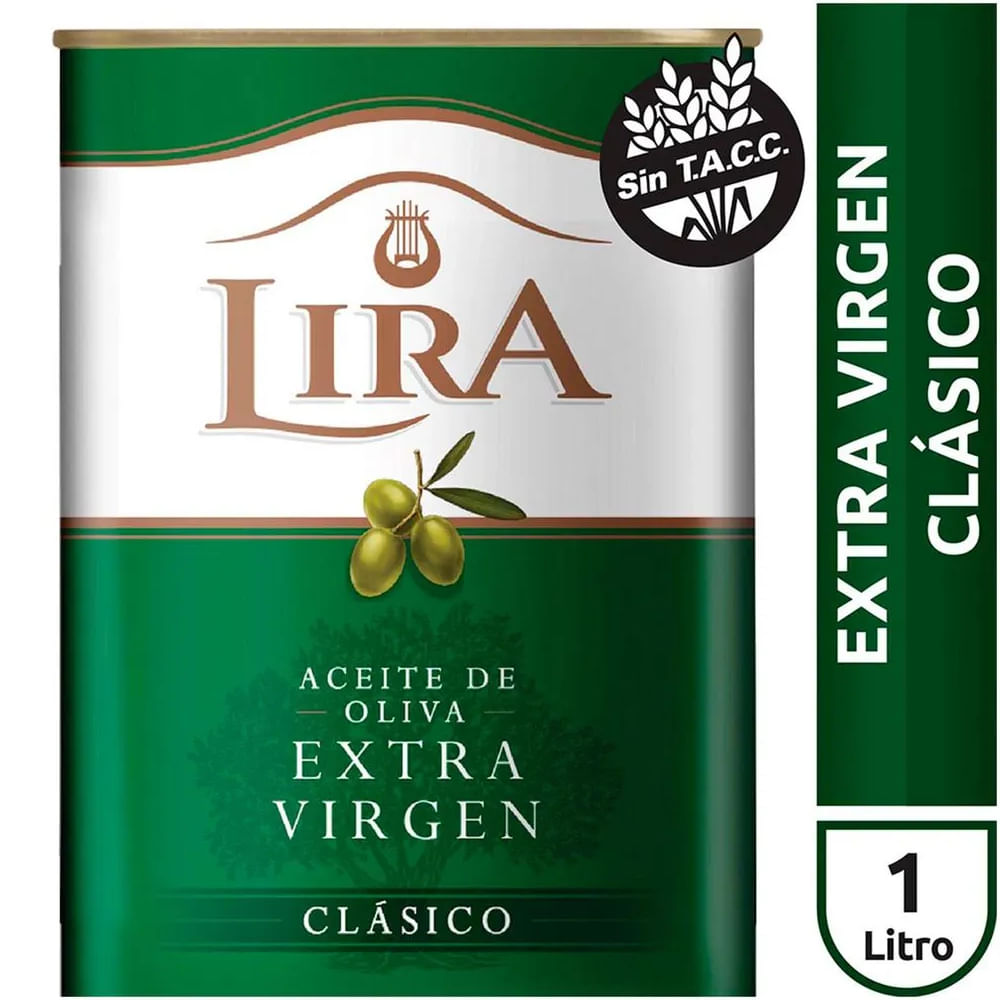 Aceite de Oliva Extra Virgen Lata Lira 1 Lts