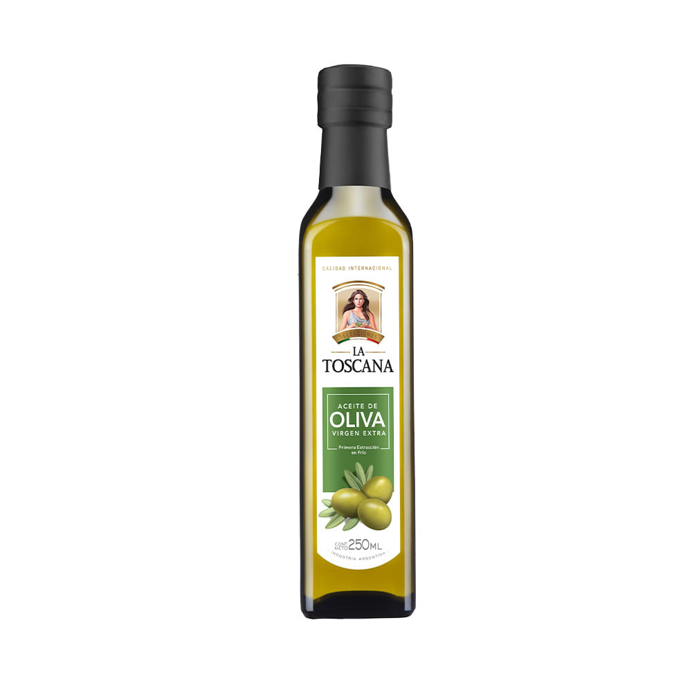 Aceite de Oliva Virgen Extra Vidrio La Toscana 250 cc