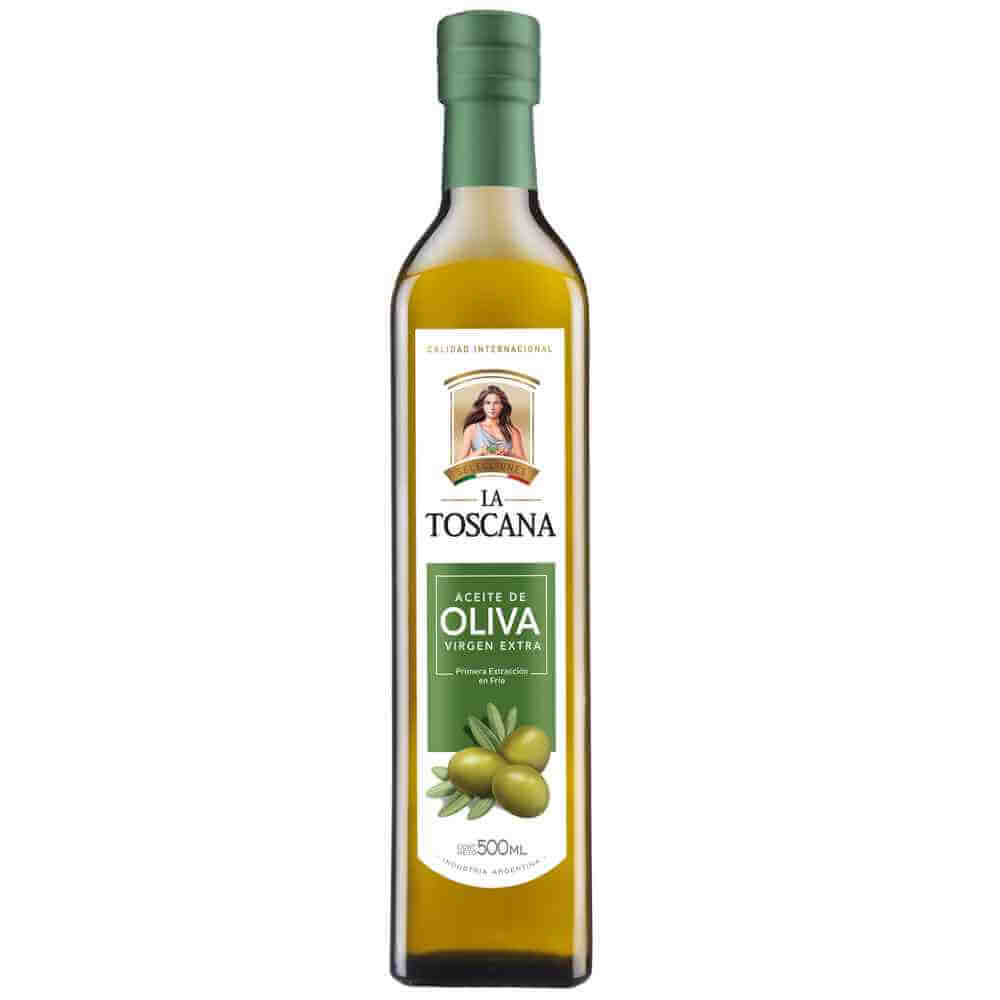 Aceite de Oliva Virgen Extra Vidrio La Toscana 500 cc
