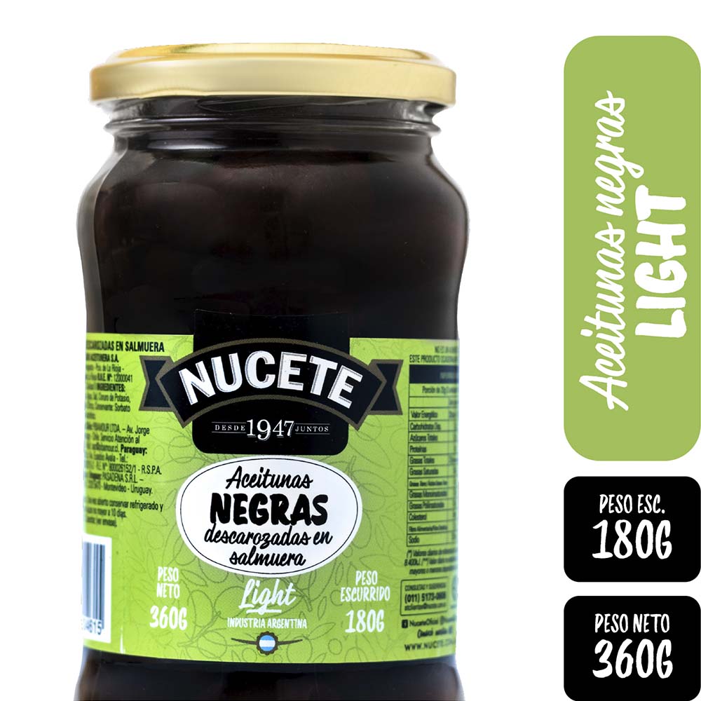 Aceituna Negra Sachet Nucete 190 Grs