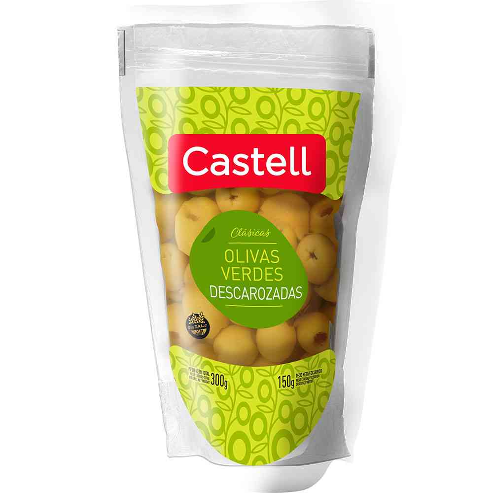 Aceituna Verde Descarozada Nvo.Oct Castell 150 Grs