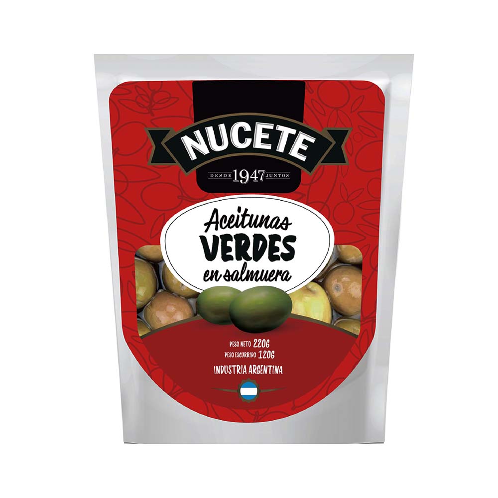 Aceituna Verde N°5 Sachet Nucete 330 Grs