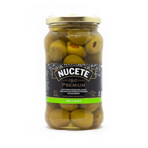 Aceituna Verde Rellena Premium Nucete 360 Grs