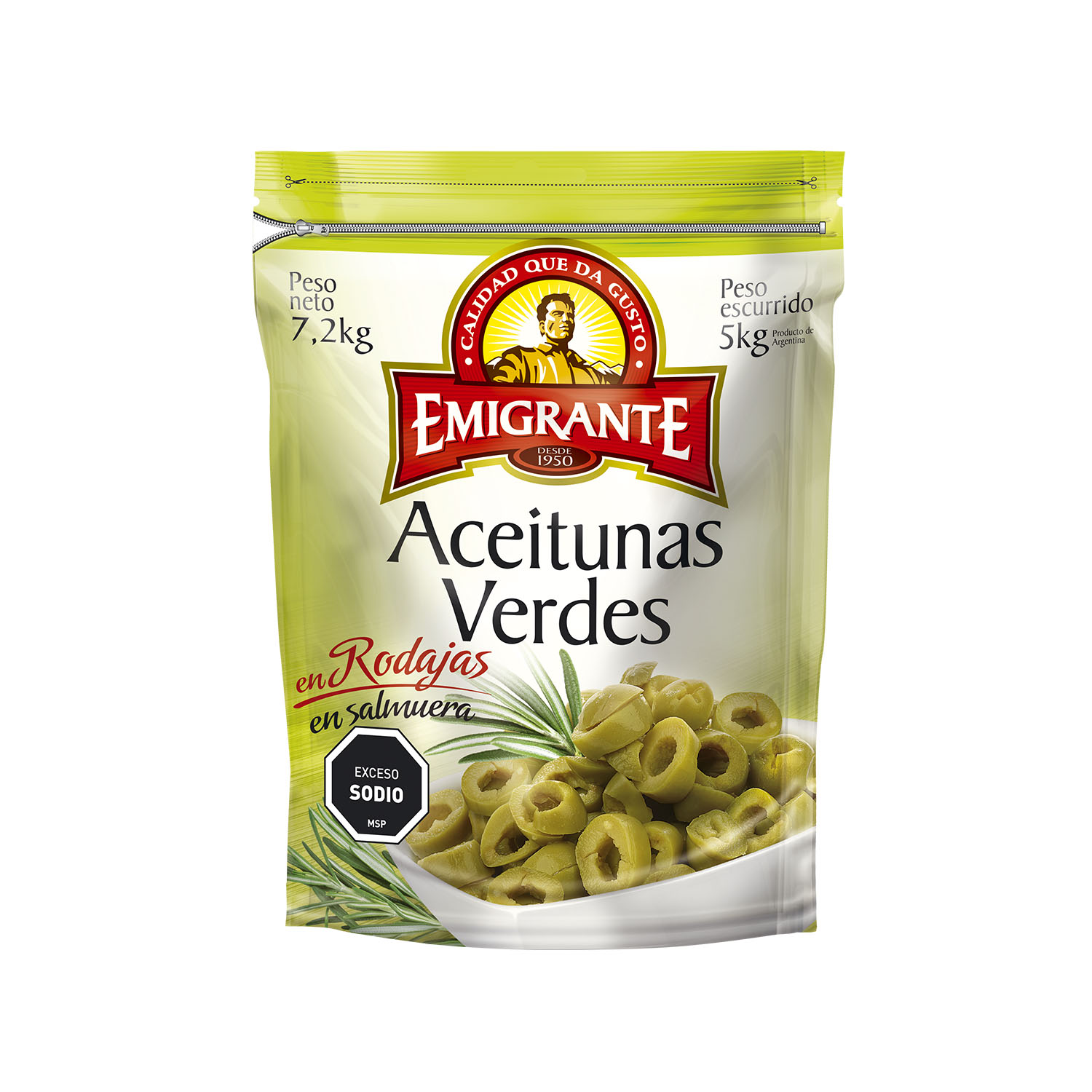 Aceituna Verde Rodajas Castell 5 Kgr