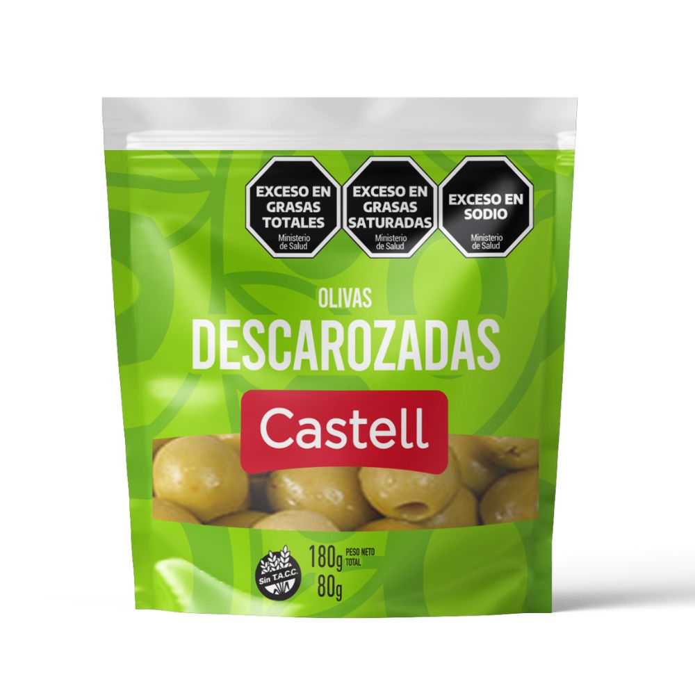 Aceitunas Verdes Descarozadas DP Castell 80 Grs