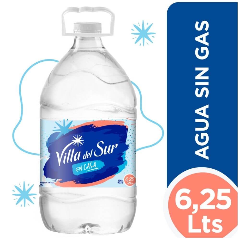 Agua mineral sin gas bidón Villa del Sur 6200 ml