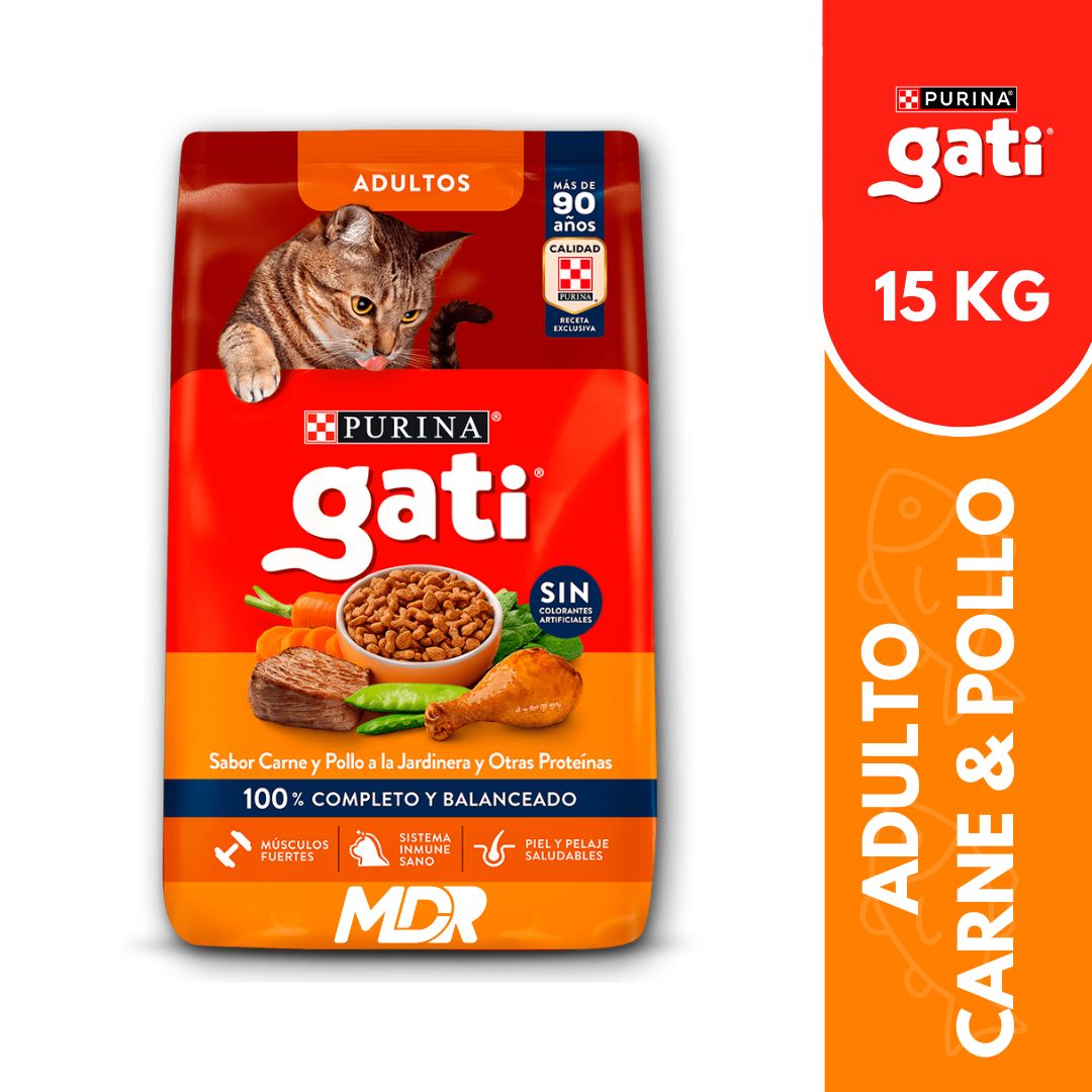Alim.P/Gato Adulto Carne y Pollo Gati 500 Grs