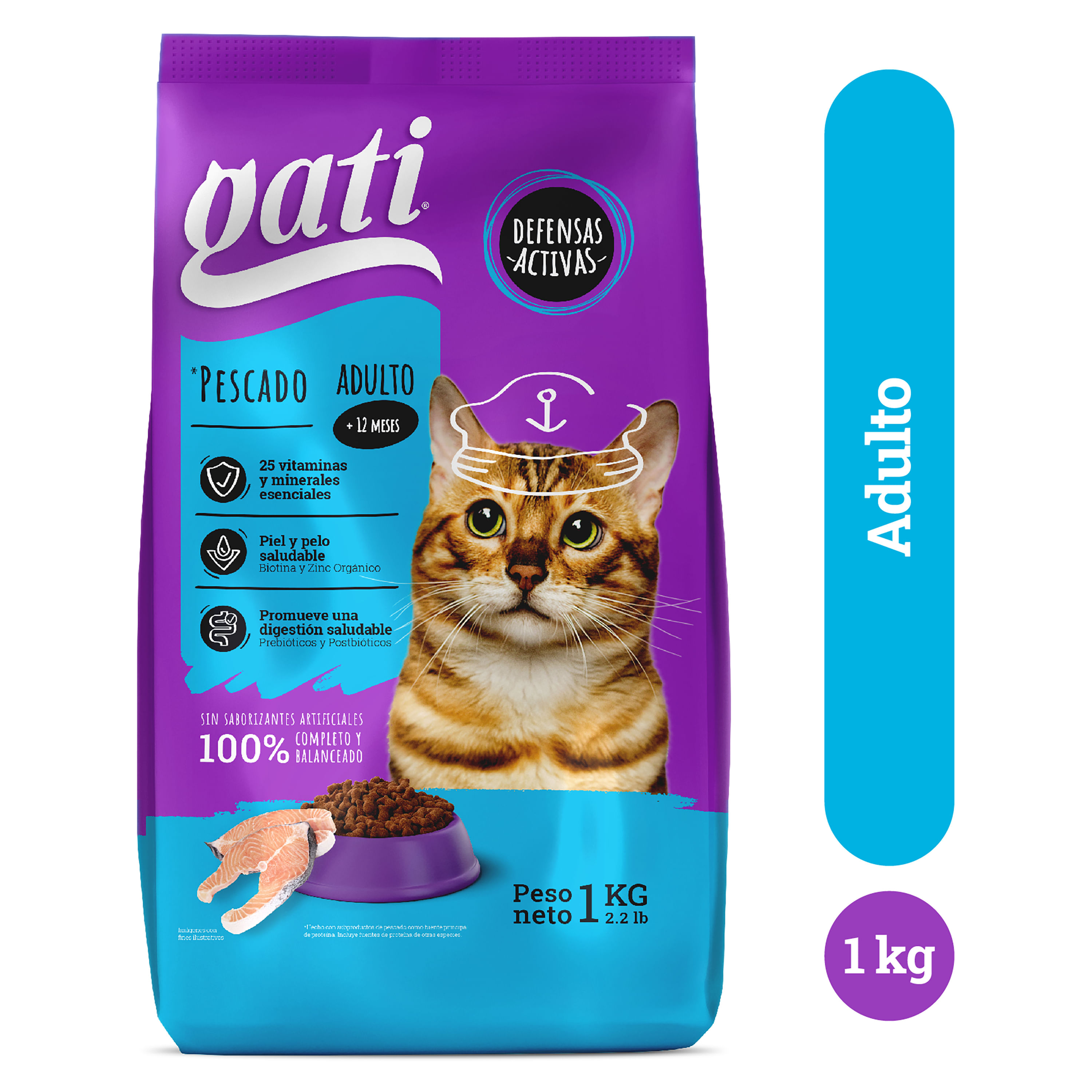Alim.P/Gato Adulto Pescado & Pollo Cat Chow 500 Grs