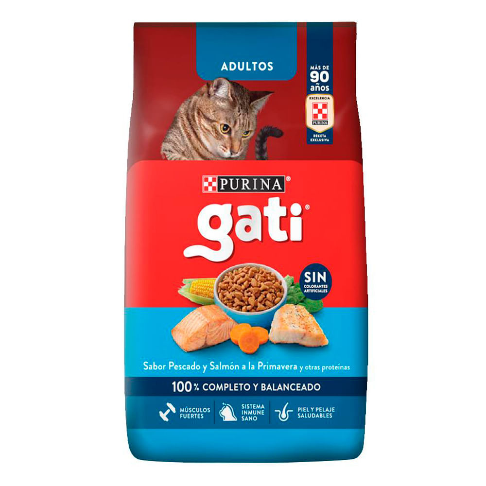 Alim.P/Gato Adulto Pescado y Salmon Gati 500 Grs