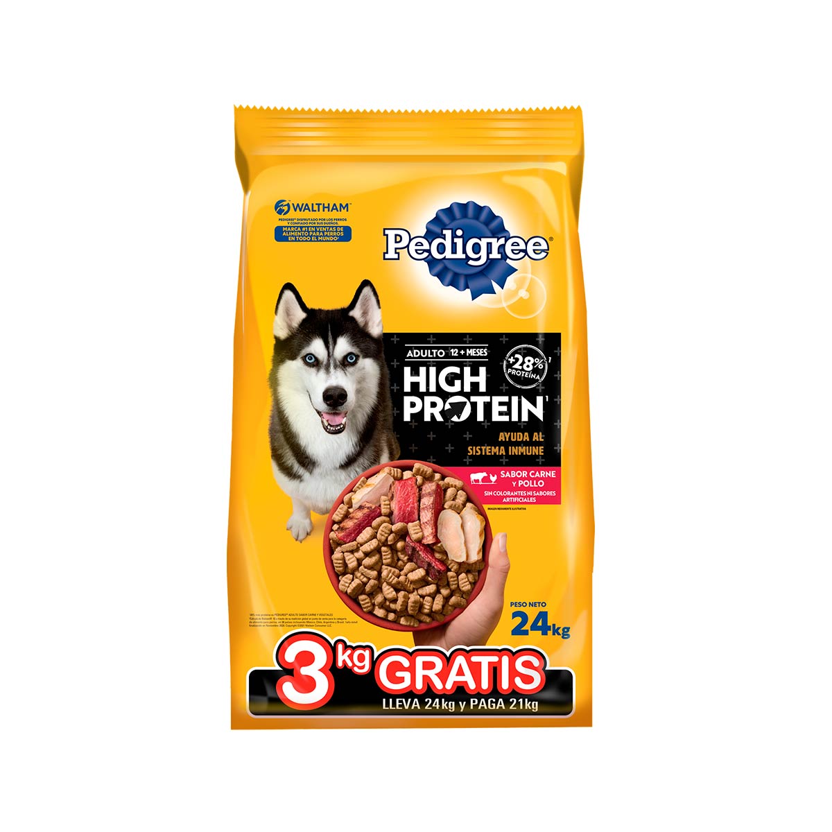 Alim.P/Perro High Protein Carne & Pollo Pedigree 21 Kgr