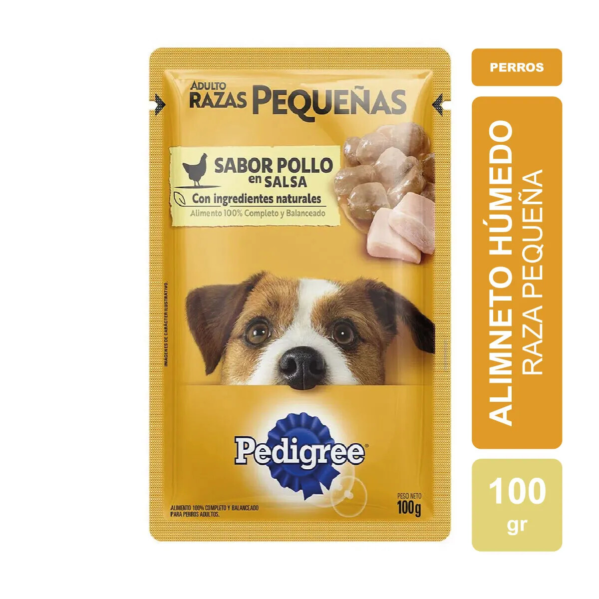Alim.P/Perro Raza Pequeña Pollo en Sals Pedigree 100 Grs