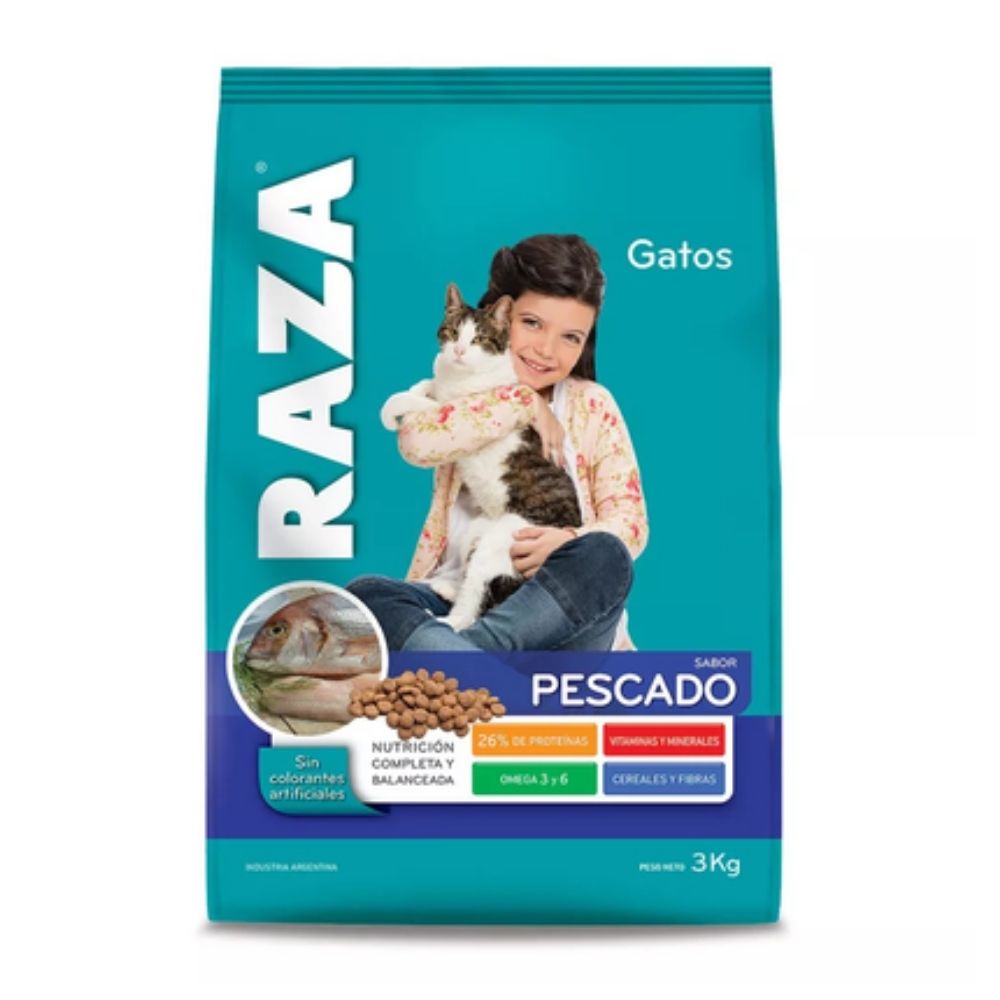 Alimento P/Gato Pescado Raza 3 Kgr