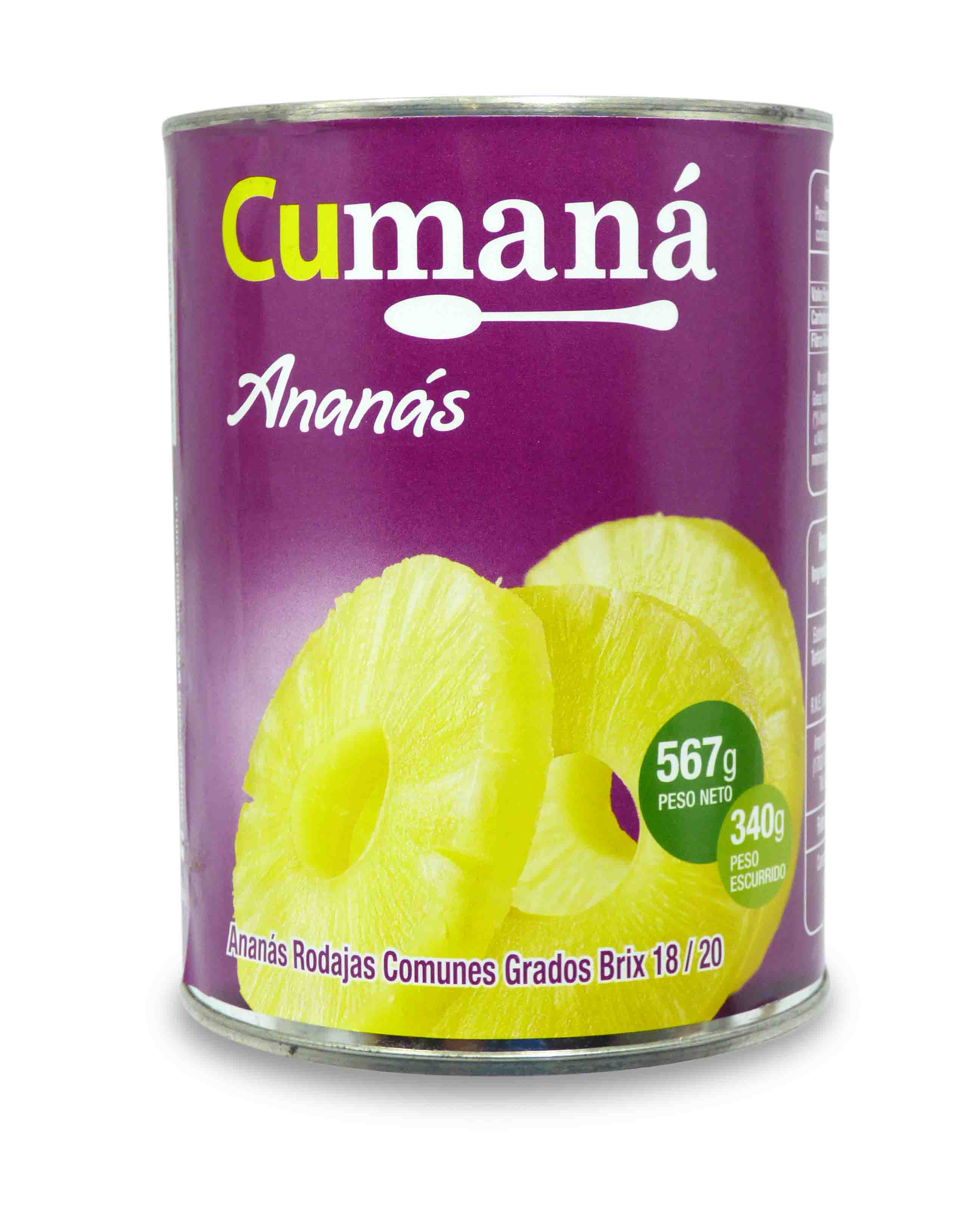 Anana en Rodajas Cumana 567 Grs