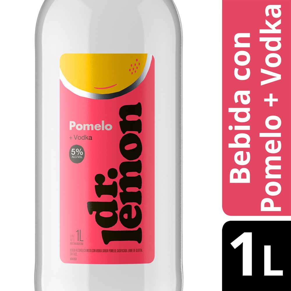 Aperitivo Vodka C/Pomelo Dr. Lemon 1 Lts