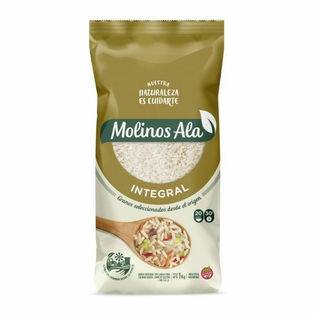Arroz Integral Largo Fino Molinos Ala 1 Kgr