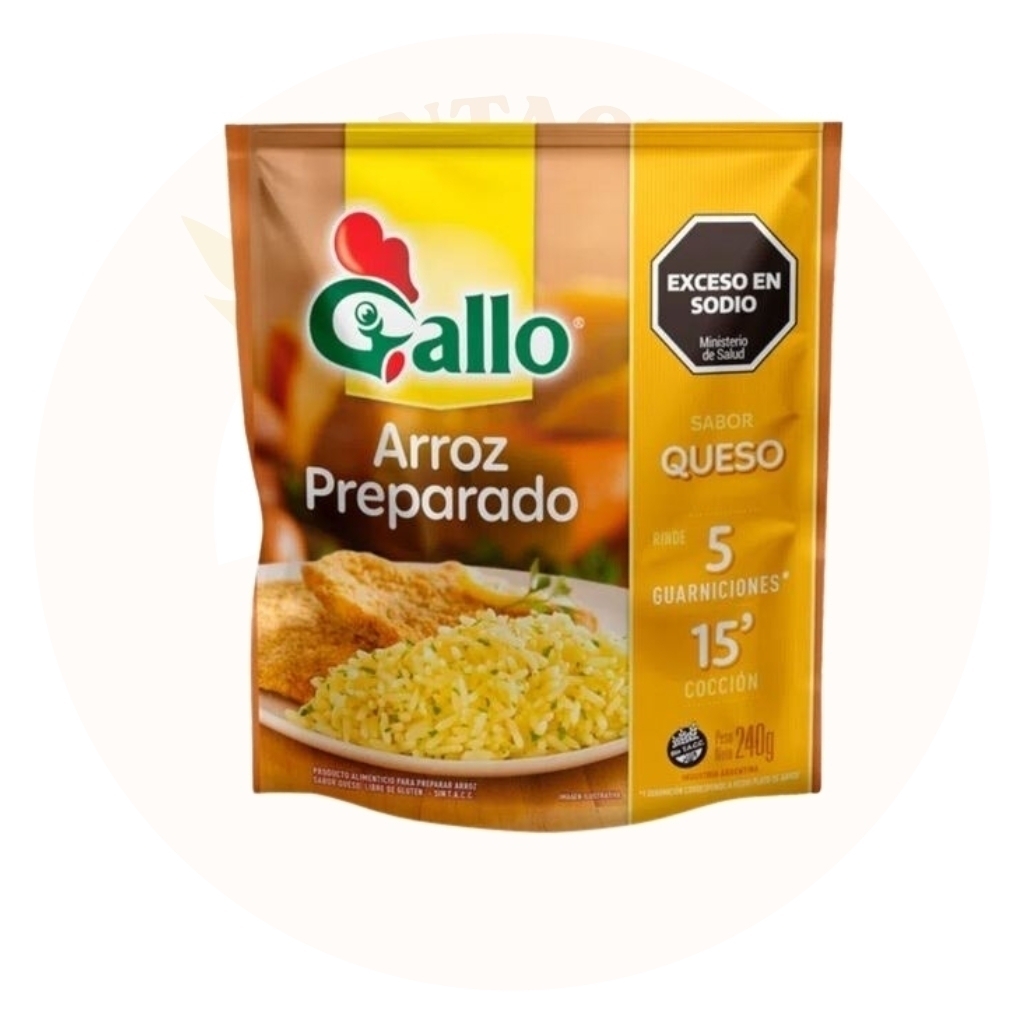 Arroz Preparado Seleccion Queso Nvo.Oct Gallo 240 Grs