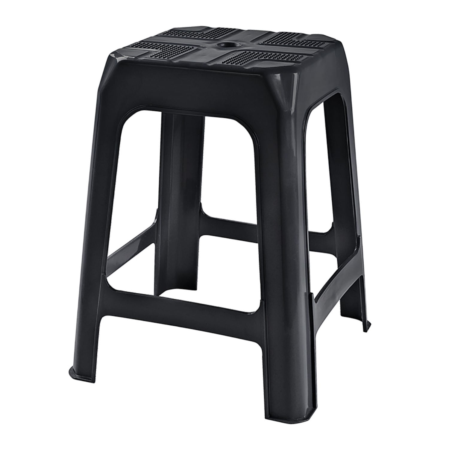 Banqueta Reforzada 27x46 Negra Deses Plast 1 Un