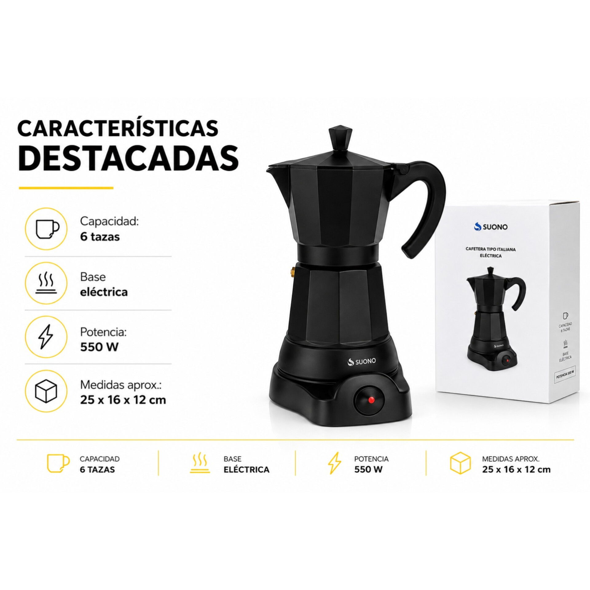CAFETERA ESTILO ITALIANO SUONO