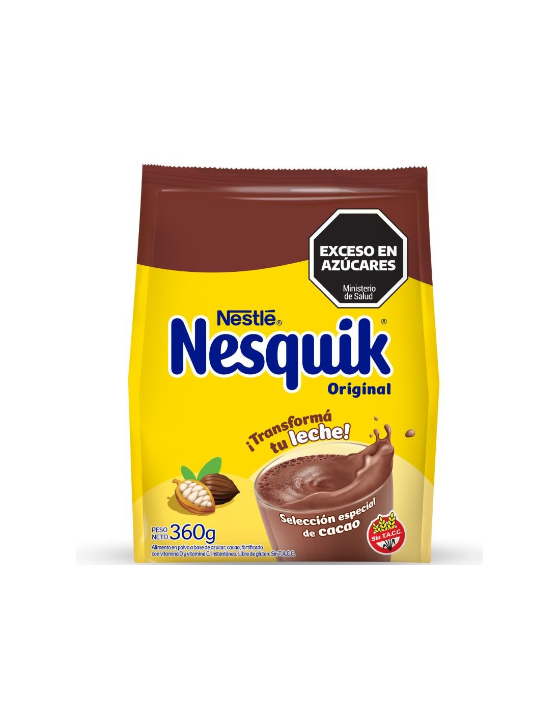 Cacao en Polvo Bolsa Nvo.Oct Nesquik 360 Grs