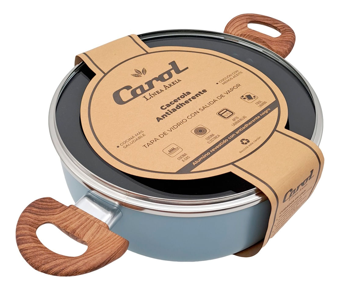 Cacerola 22cm Antiadherente Ceramica T. Carol 1 Un