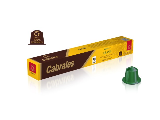 Cafe Capsula Aluminio Brasil Cabrales 10 Un