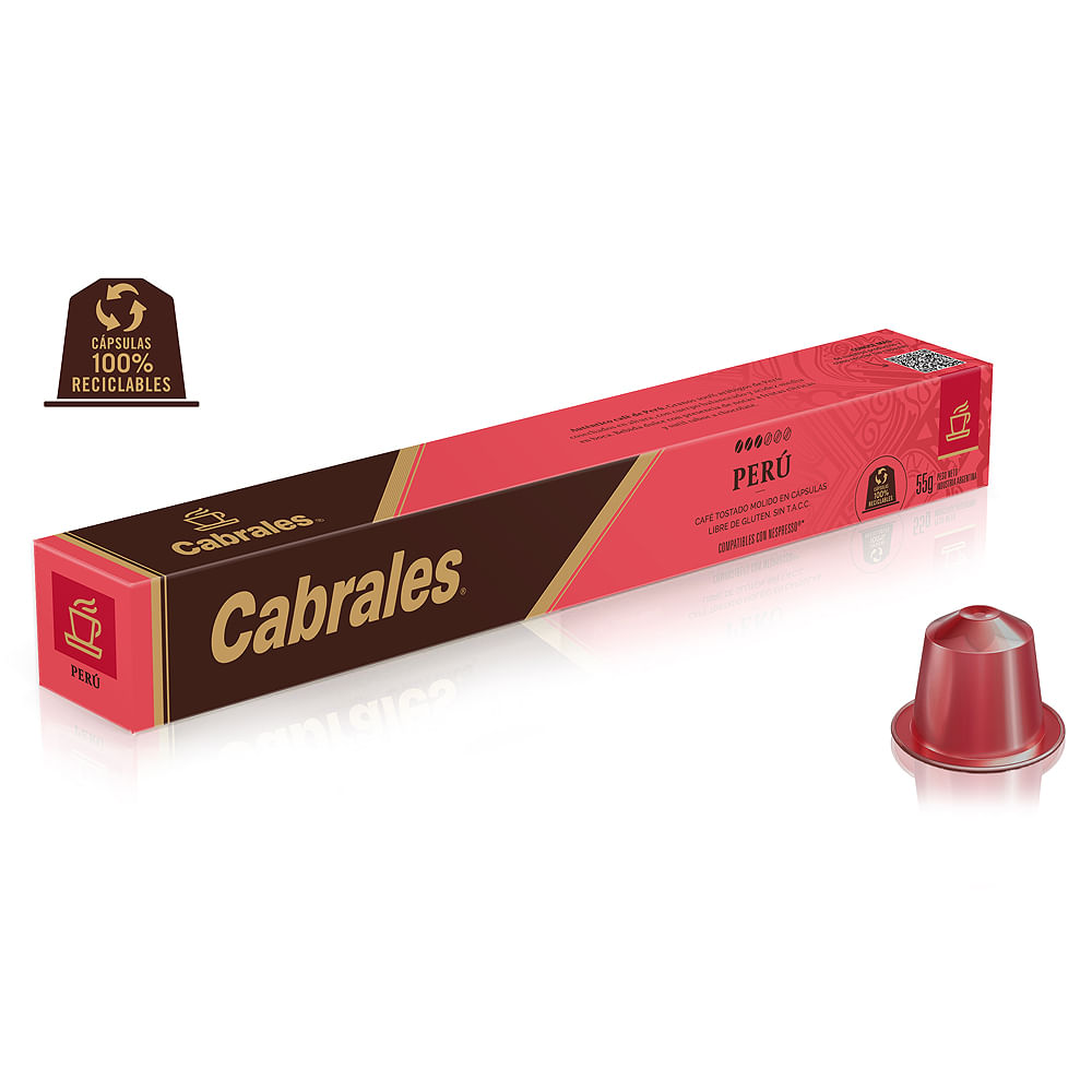 Cafe Capsula Aluminio Peru Cabrales 10 Un