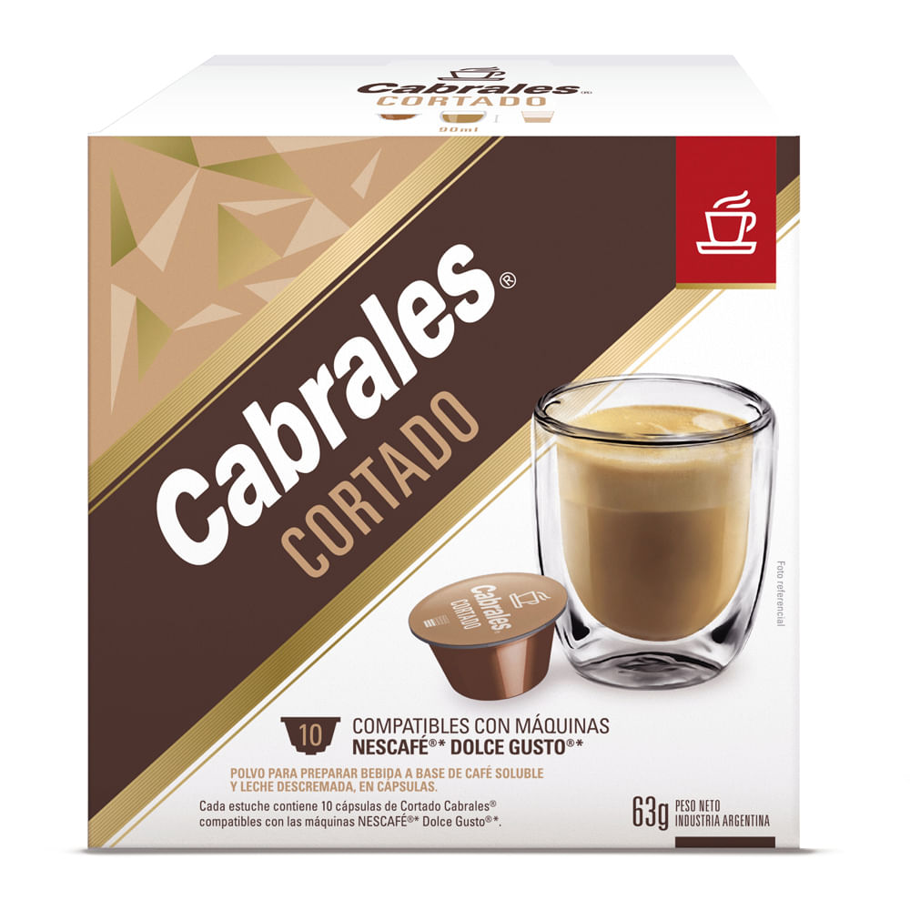 Cafe Capsula Cortado DG Cabrales 10 Un