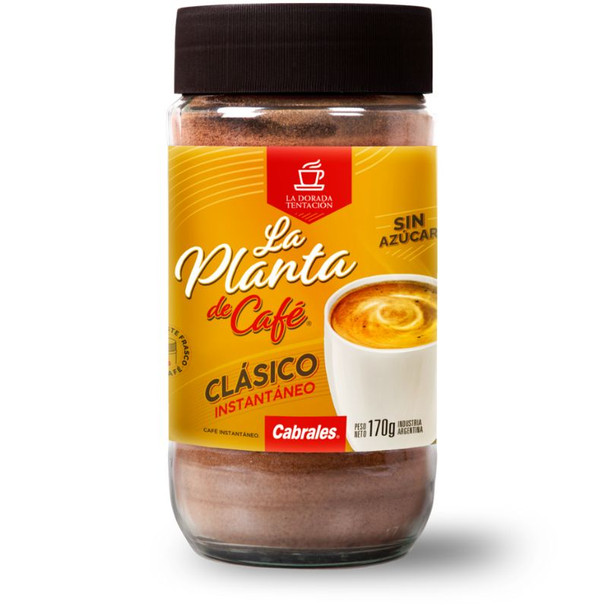 Cafe Instantaneo 100%Tostado Suave Fras La Planta de Cafe 170 Grs