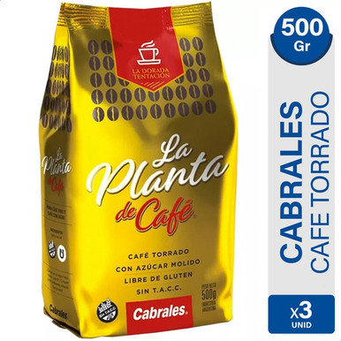 Cafe Molido Torrado La Planta de Cafe 190 Grs
