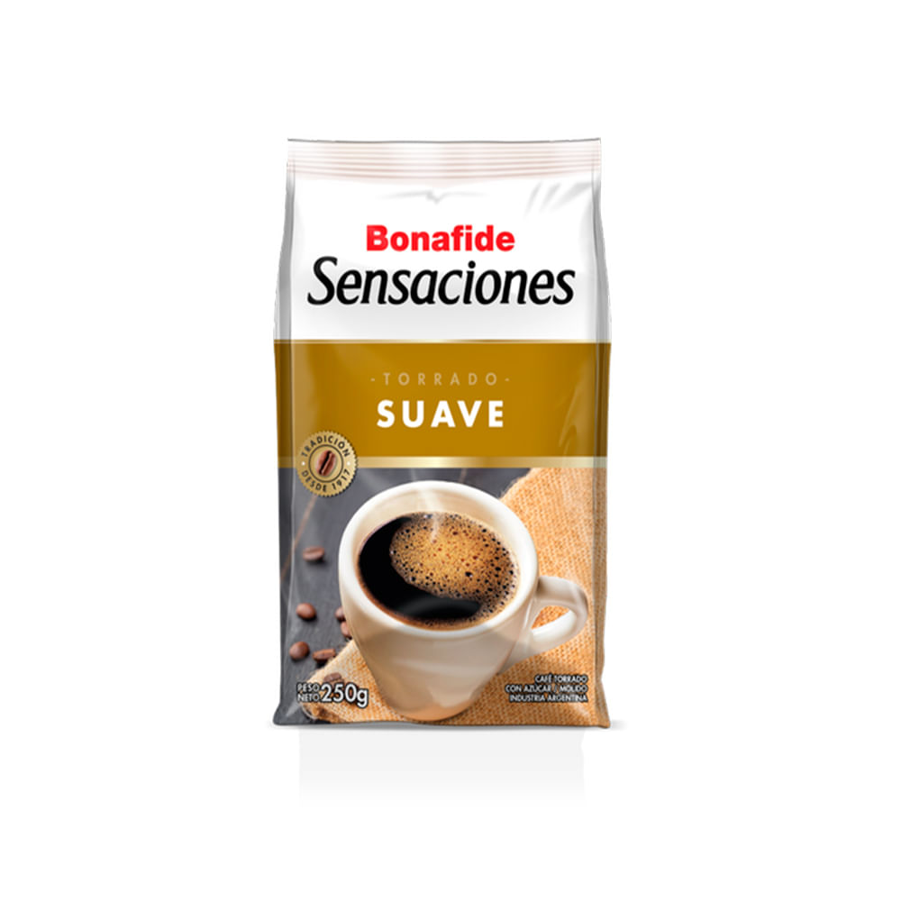 Cafe Sensaciones Torrado Suave Bonafide 250 Grs