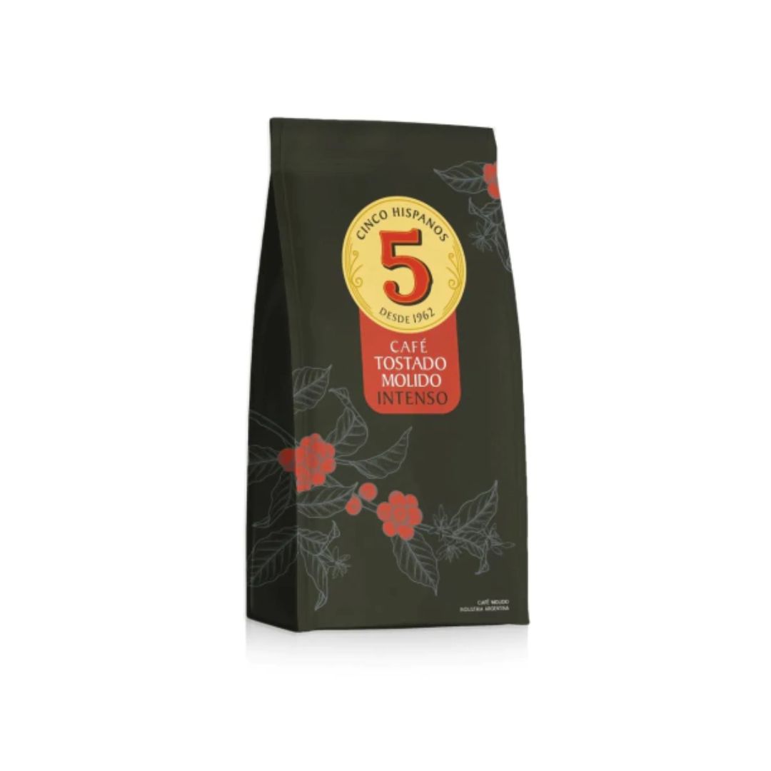 Cafe Tostado Molido 5H Medio 5 Hispanos 250 Grs