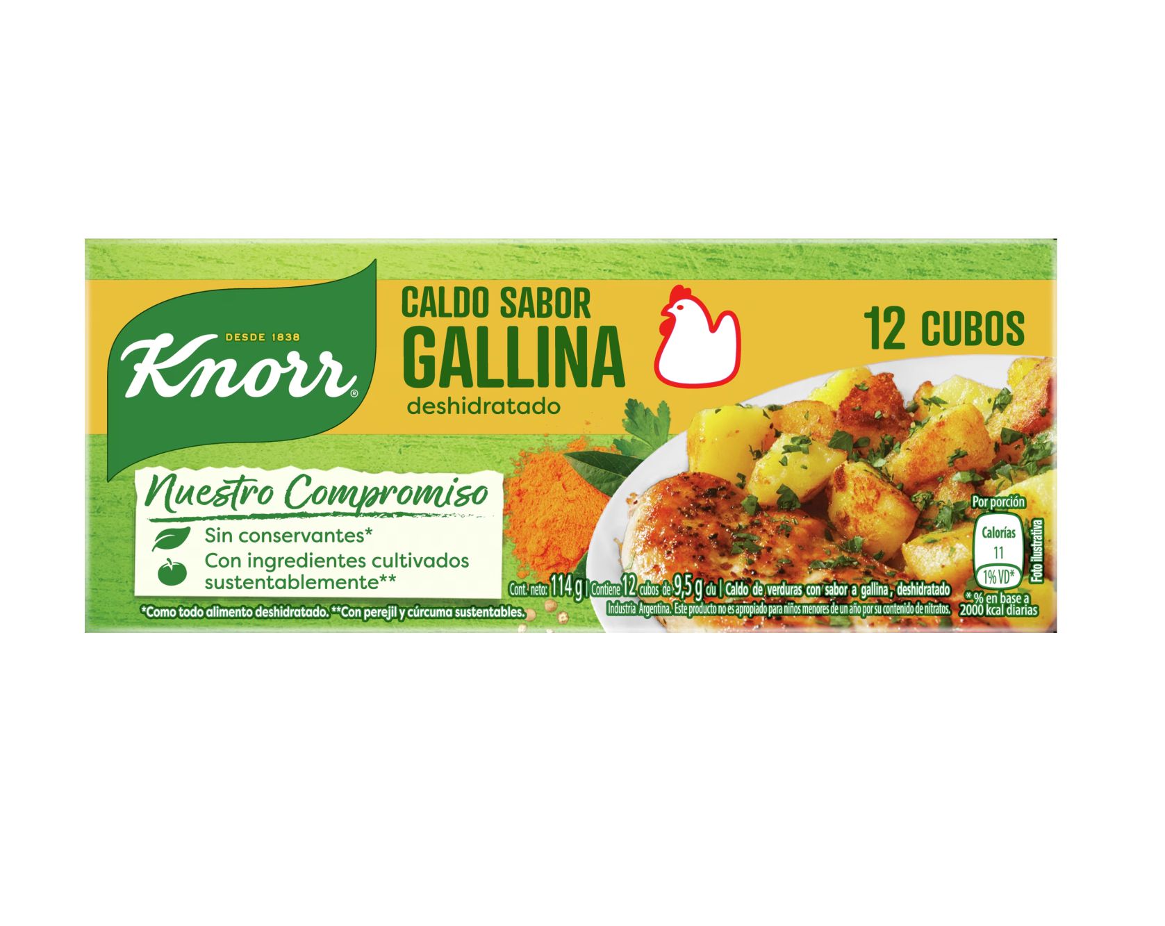 Caldo de Gallina Nvo.Oct Knorr 12 Un