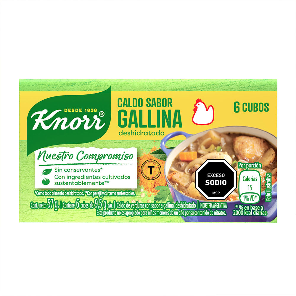 Caldo de Gallina Nvo.Oct Knorr 6 Un