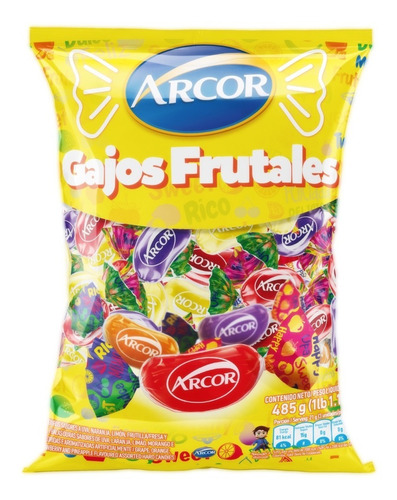 Caramelos Acidos Gajitos Futales Arcor 485 Grs