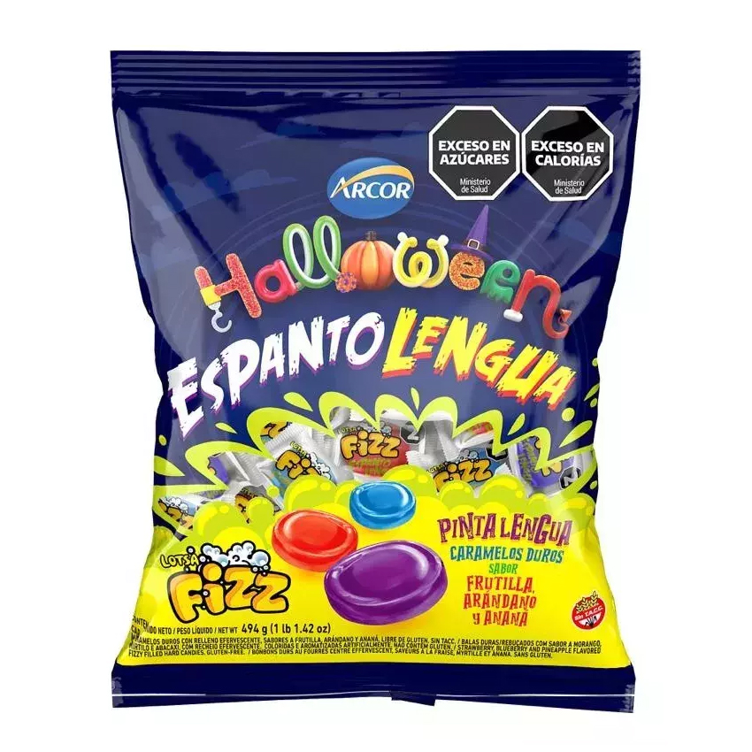 Caramelos Espanto Frutilla Arandano y A Lotsa Fizz 494 Grs