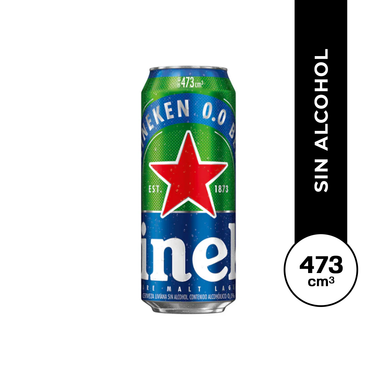 Cerveza 0.0 S/Alcohol Lata Heineken 473 cc