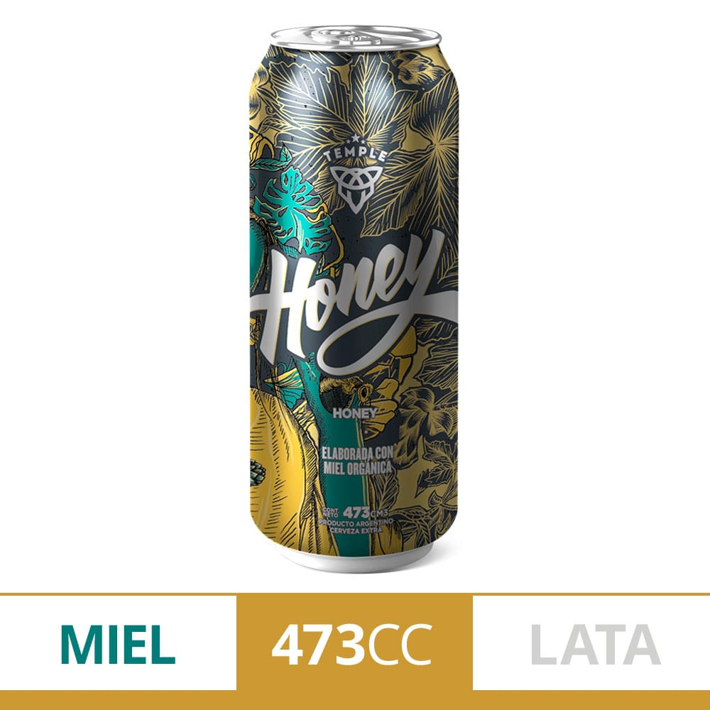 Cerveza Honey C/Miel Organica Lata Wesley 473 cc
