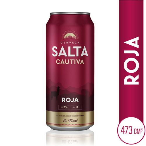 Cerveza Roja Lata Salta Cautiva 473 cc