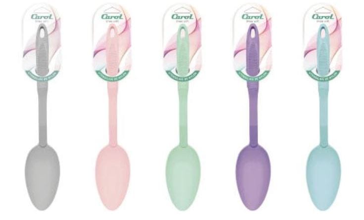 Cuchara Pasta Nylon Rosa Areia Carol 1 Un