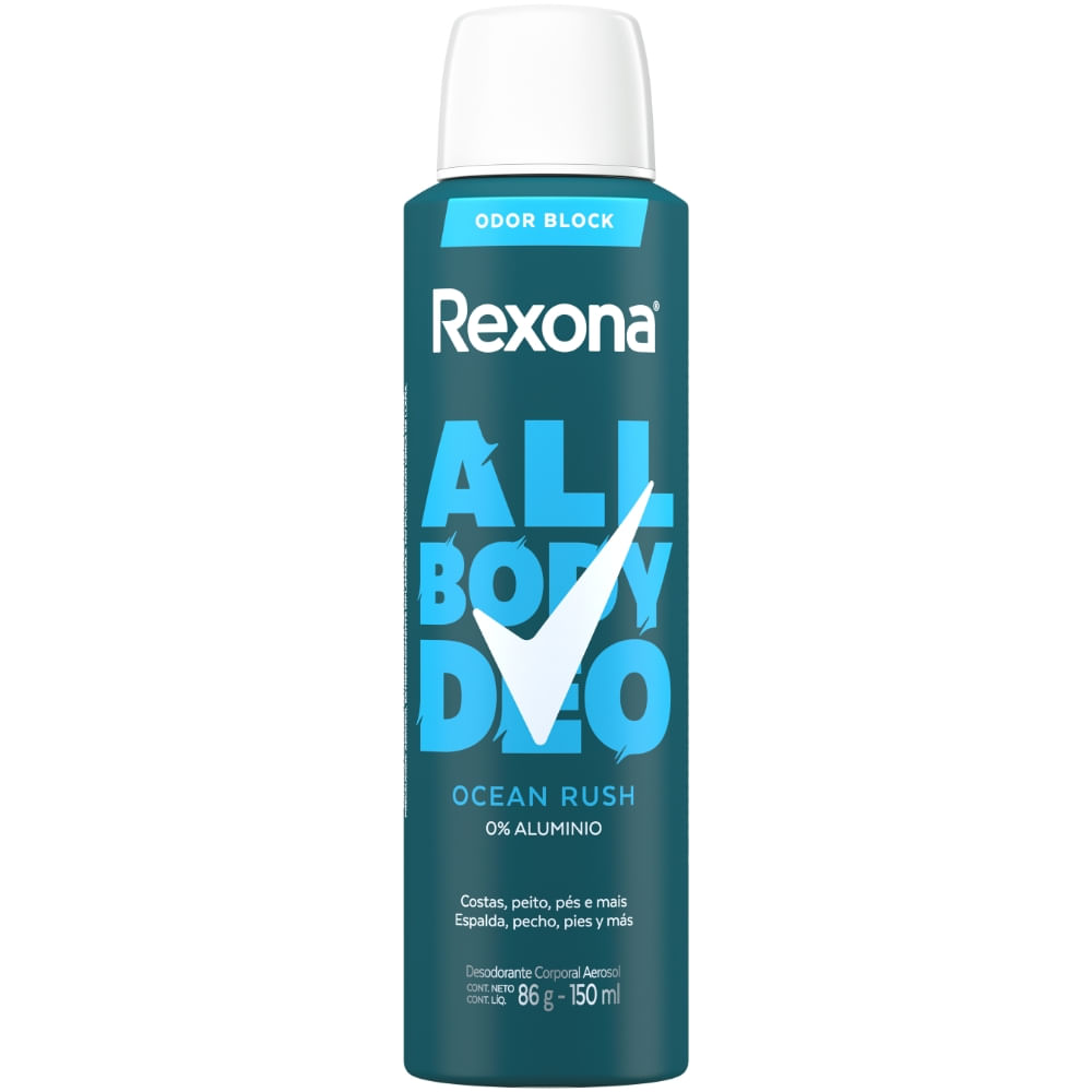 Desodorante All Body Men Ocean Rush Aer Rexona 150 ml