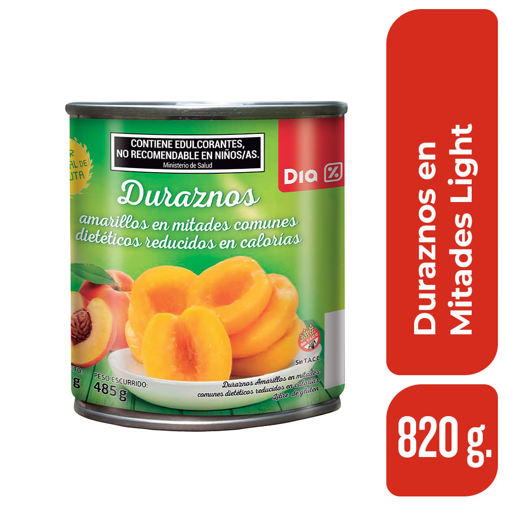 Duraznos en Mitades Light Copa de Oro 800 Grs