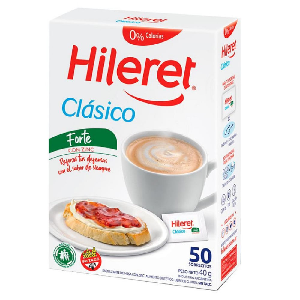 Edulcorante Clasico Forte Polvo Hileret 50 Un