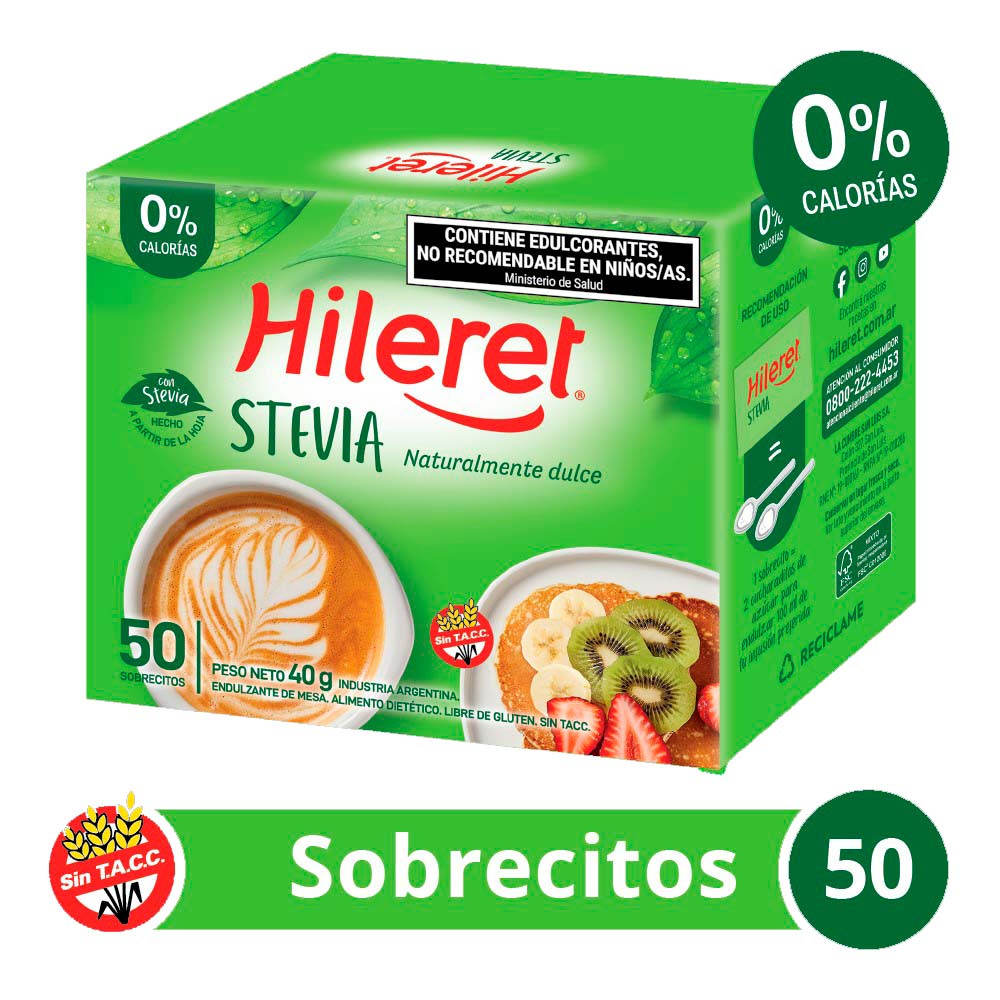 Edulcorante Stevia Hileret 50 Un