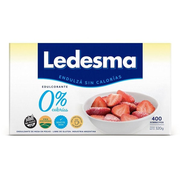 Edulcorante Stevia Sobres Ledesma 400 Un