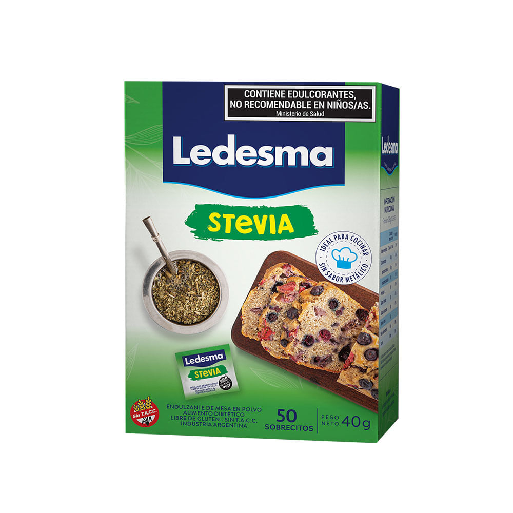 Edulcorante Stevia Sobres Ledesma 50 Un
